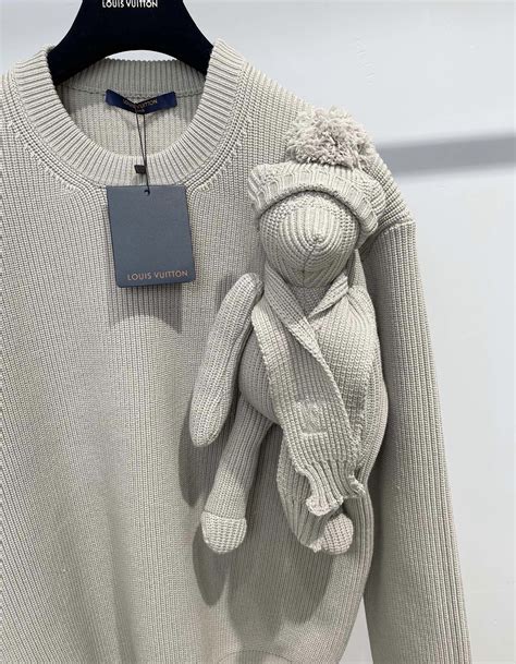 louis vuitton stitched teddy pullover